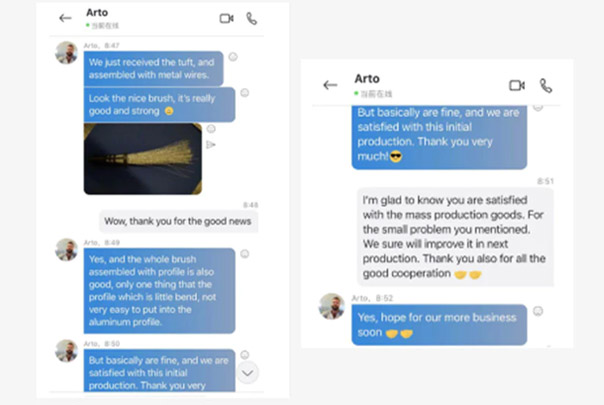 Continuous to follow- up customer’s feedback.