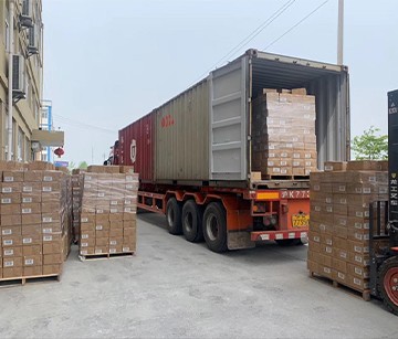 Two containers delivery for PVC curtain profile