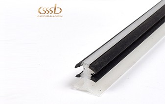 Plastic decorative strip production