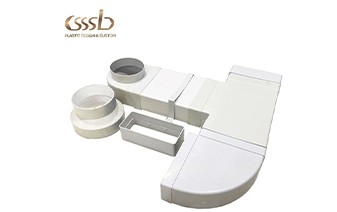 Plastic flat ventilation low profile duct