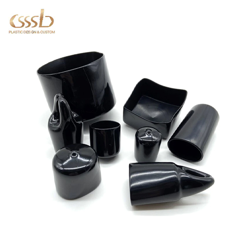 Rubber soft end caps for plastic packing tube