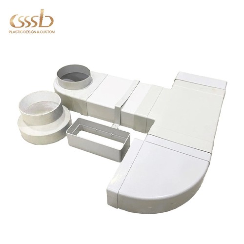 Plastic ventilation duct and fittings