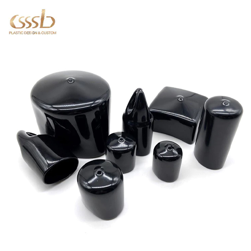 Rubber soft end caps for plastic packing tube
