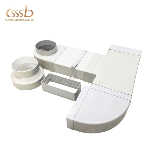 Plastic ventilation duct and fittings