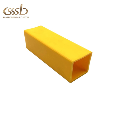 Yellow ABS extruded square pipe