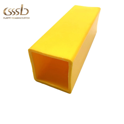 Yellow ABS extruded square pipe