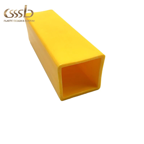 Yellow ABS extruded square pipe
