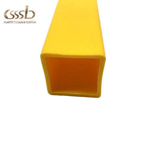Yellow ABS extruded square pipe