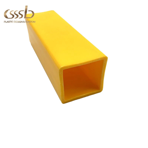 Yellow ABS extruded square pipe