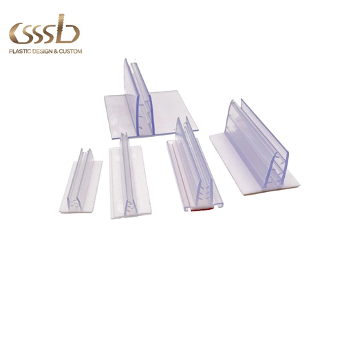 PVC profiles transparent for display label holding