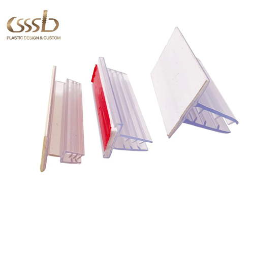 PVC profiles transparent for display label holding